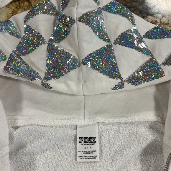 Pink Victoria Secret Jacket / zip-up Hoody size small - Picture 7 of 8